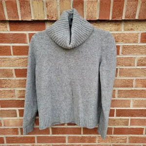 J. Crew Wool Blend Turtle Neck Grey Sweater Juniors Size XL